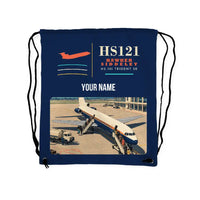 Thumbnail for Hawker Siddeley HS 121 Trident 2E - Drawstring Bag - Classic + Name - Dark Blue