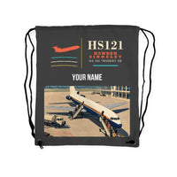 Thumbnail for Hawker Siddeley HS 121 Trident 2E - Drawstring Bag - Classic + Name - Gray