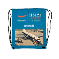 Thumbnail for Hawker Siddeley HS 121 Trident 2E - Drawstring Bag - Classic + Name - Light Blue