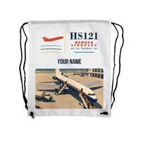 Thumbnail for Hawker Siddeley HS 121 Trident 2E - Drawstring Bag - Classic + Name - White