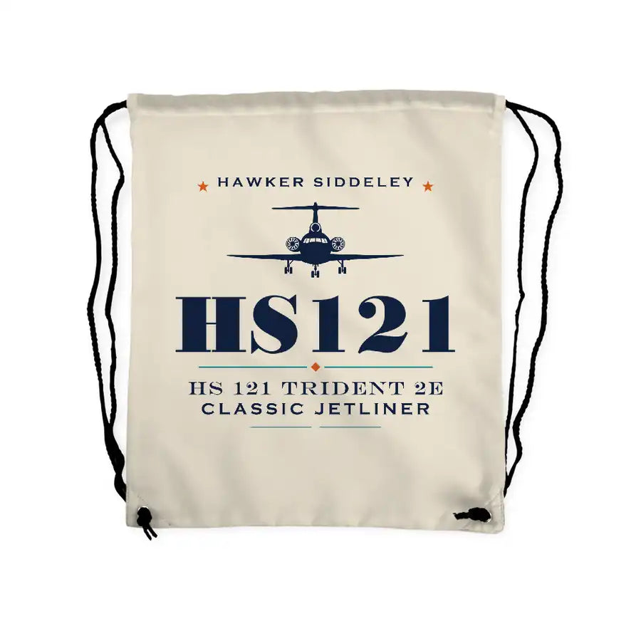 Hawker Siddeley HS 121 Trident 2E - Drawstring Bag - Heritage - Beige