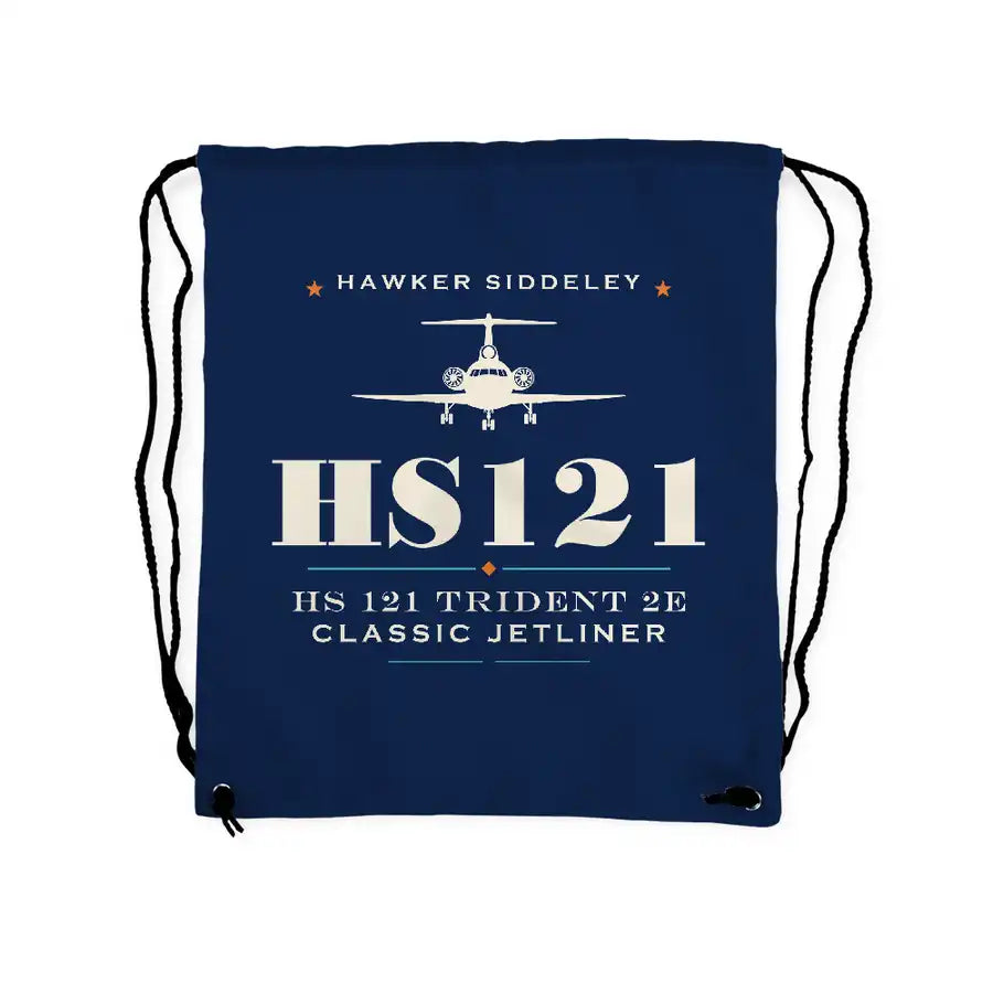 Hawker Siddeley HS 121 Trident 2E - Drawstring Bag - Heritage - Dark Blue