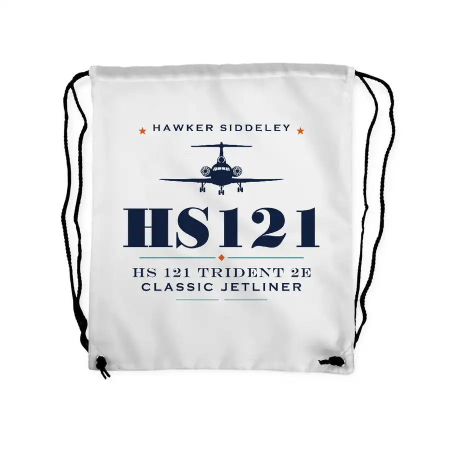 Hawker Siddeley HS 121 Trident 2E - Drawstring Bag - Heritage - White