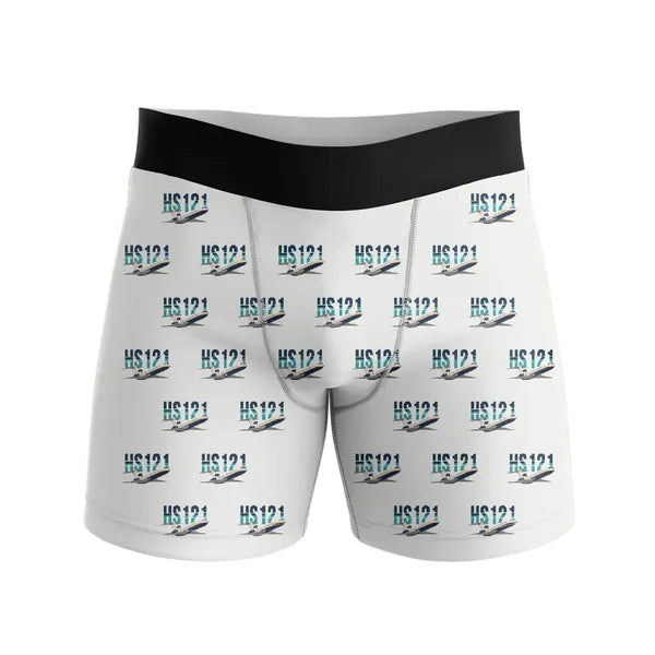 Hawker Siddeley HS 121 Trident 2E - Men Boxers - Original Pattern - White
