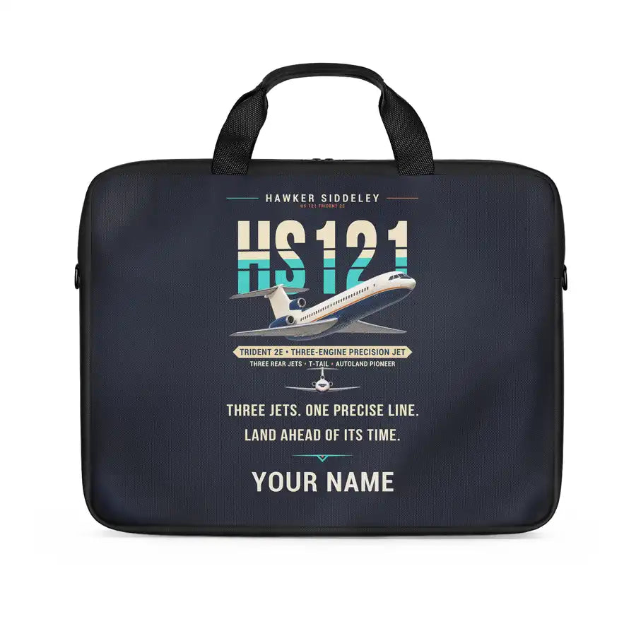 Hawker Siddeley HS 121 Trident 2E - Original + Name - Laptop Bag
