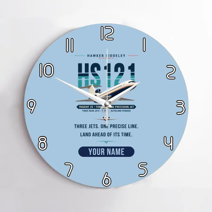 Hawker Siddeley HS 121 Trident 2E - Original + Name - No Frame - Light Blue