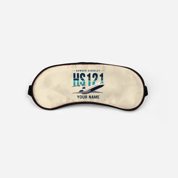 Hawker Siddeley HS 121 Trident 2E - Original + Name - Sleep Mask - Beige