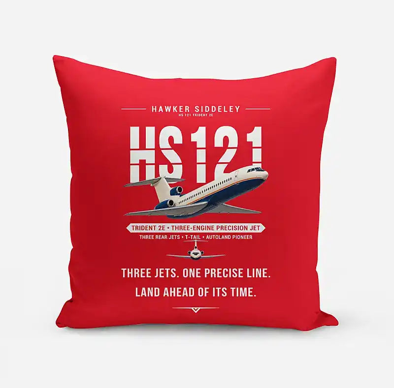 Hawker Siddeley HS 121 Trident 2E - Original - Pillow - Red