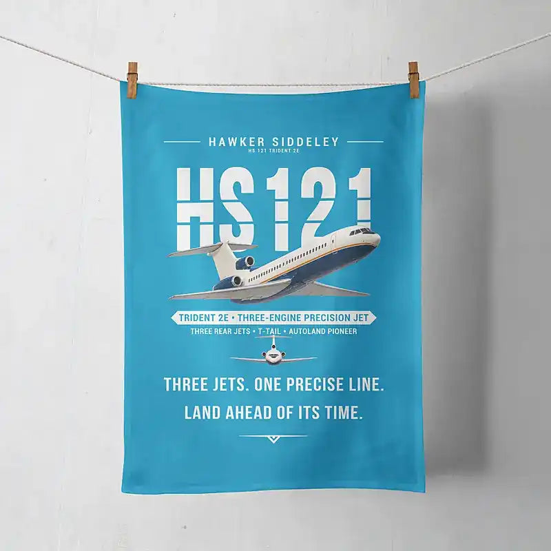 Hawker Siddeley HS 121 Trident 2E - Original - Towel - Turquoise
