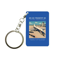 Thumbnail for Hawker Siddeley HS 121 Trident 2E - Poster - Key Chain - Blue