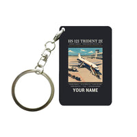Thumbnail for Hawker Siddeley HS 121 Trident 2E - Poster + Name - Key Chain - Black