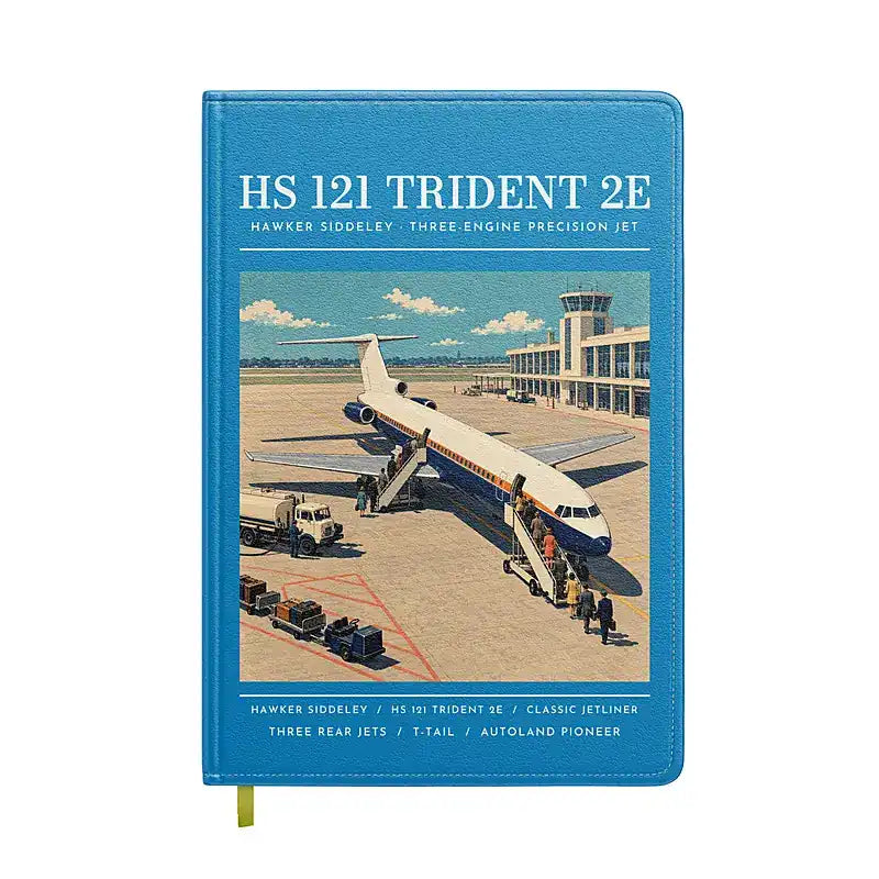 Hawker Siddeley HS 121 Trident 2E - Poster - Notebook - Turquoise