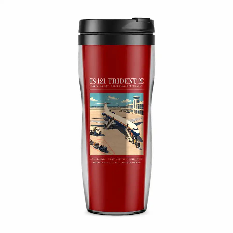 Hawker Siddeley HS 121 Trident 2E - Poster - Plastic (No Holder) - Red