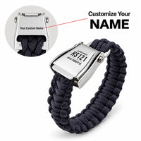 Thumbnail for Hawker Siddeley HS 121 Trident 2E - Seat Belt Bracelet - Tag + Name - Black