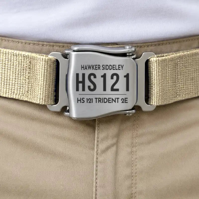 Hawker Siddeley HS 121 Trident 2E - Seat Belt - Tag - Beige