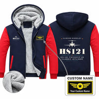 Thumbnail for Hawker Siddeley HS 121 Trident 2E Zipped Sweatshirts - Heritage + Name - Navy & Red