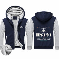 Thumbnail for Hawker Siddeley HS 121 Trident 2E Zipped Sweatshirts - Heritage - Navy & Gray