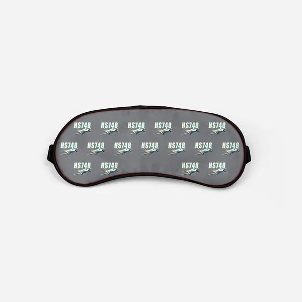 Hawker Siddeley HS 748 Series 2A - Cartoon Pattern - Sleep Mask - Gray