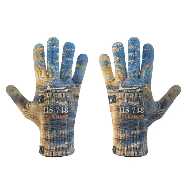 Hawker Siddeley HS 748 Series 2A - Gloves - Full - 3D + Name - Full Print