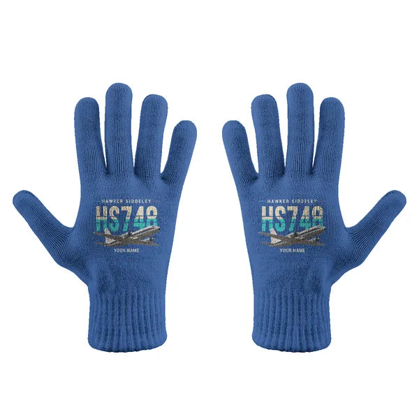 Hawker Siddeley HS 748 Series 2A - Gloves - Full - Original + Name - Blue