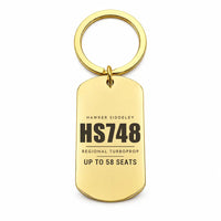 Thumbnail for Hawker Siddeley HS 748 Series 2A - Key Chain - Tag - Gold