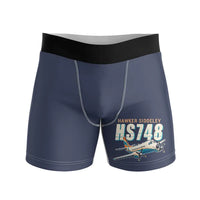 Thumbnail for Hawker Siddeley HS 748 Series 2A - Men Boxers - Cartoon - Navy Blue