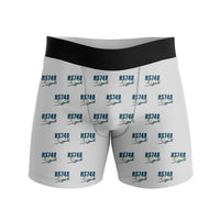 Thumbnail for Hawker Siddeley HS 748 Series 2A - Men Boxers - Cartoon Pattern - Light Gray