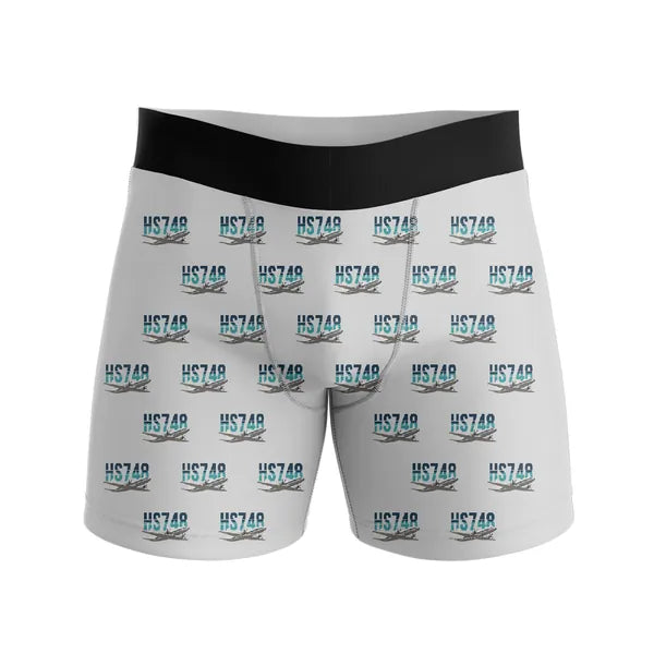 Hawker Siddeley HS 748 Series 2A - Men Boxers - Original Pattern - Light Gray