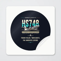 Thumbnail for Hawker Siddeley HS 748 Series 2A - Original - Circle Sticker - Peel
