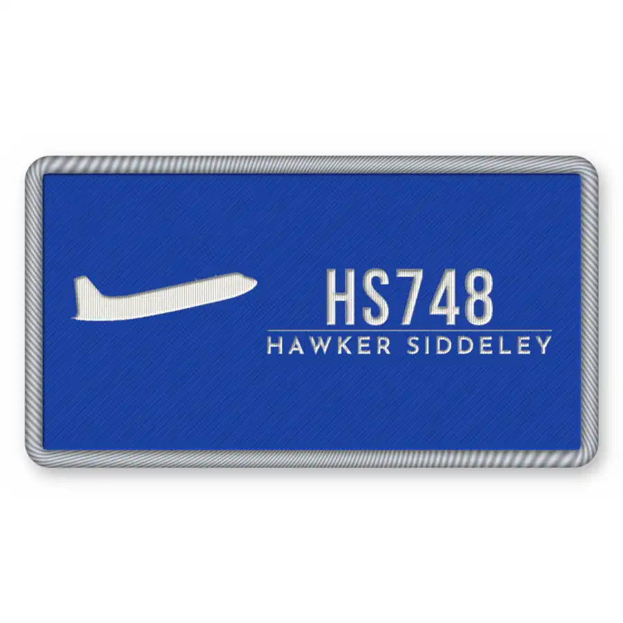 Hawker Siddeley HS 748 Series 2A Patches - Rectangle - Royal White