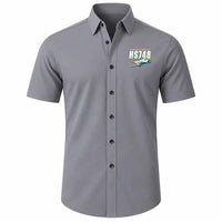 Thumbnail for Hawker Siddeley HS 748 Series 2A - Short Sleeve Shirt - Cartoon - Gray