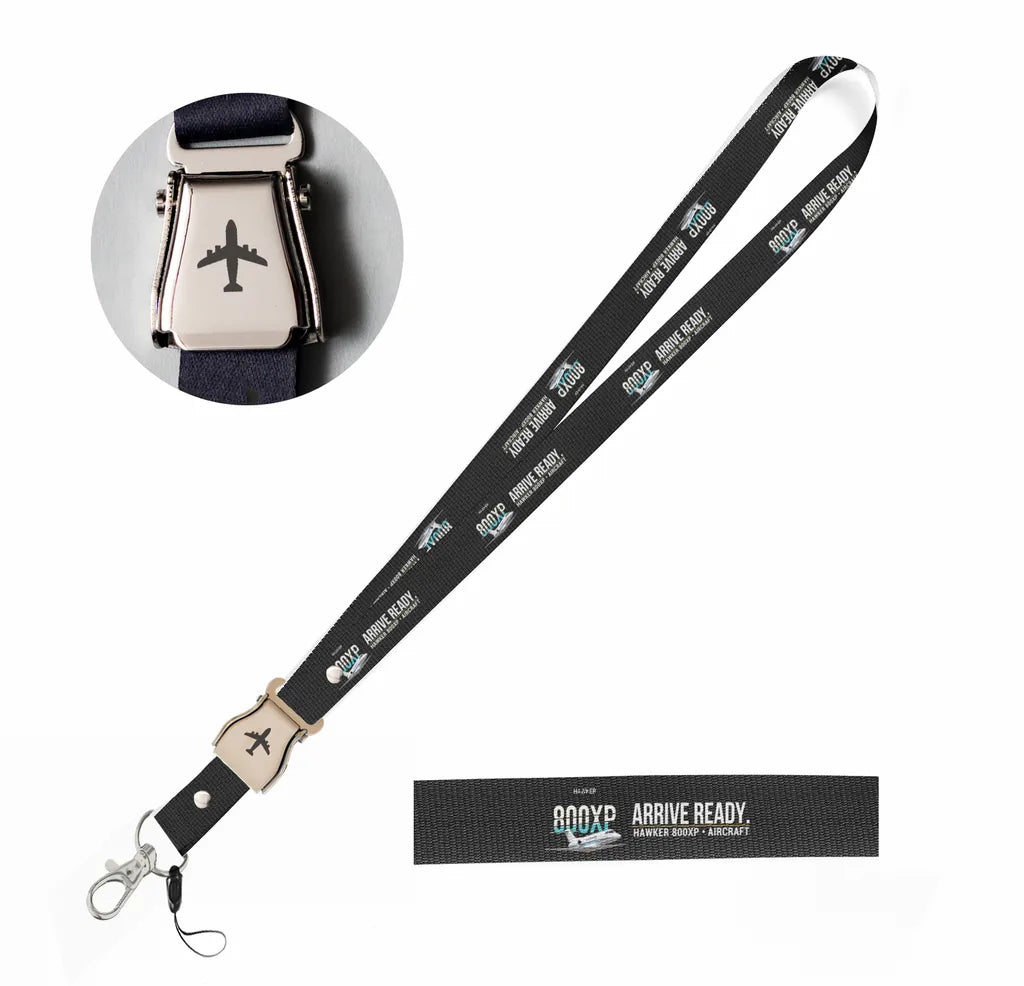 Hawker 800XP seat belt lanyard - black