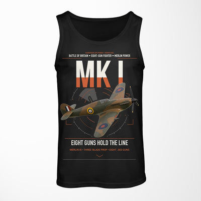 Hawker Hurricane Mk I design on black tank top