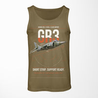 Thumbnail for Hawker Siddeley Harrier GR3 design on green army tank top