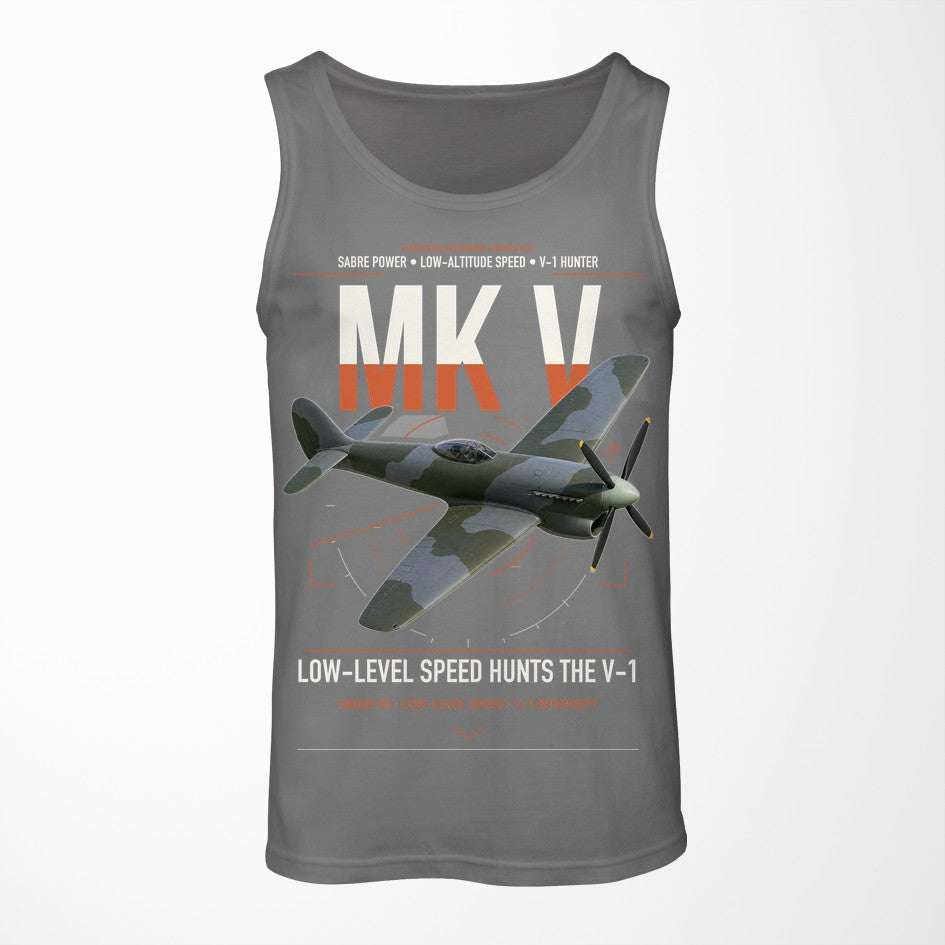 Hawker Tempest Mk V design on gray tank top