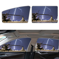 Thumbnail for Helicopter & Lighting Strike Designed Car Sun Shade (Side window)