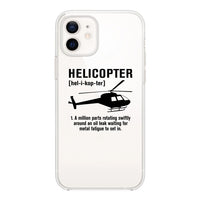 Thumbnail for Helicopter [Noun] Designed Transparent Silicone iPhone Cases
