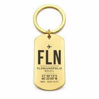 Thumbnail for Hercilio Luz International Airport FLN — Florianopolis - Key Chain - Original Design - Gold