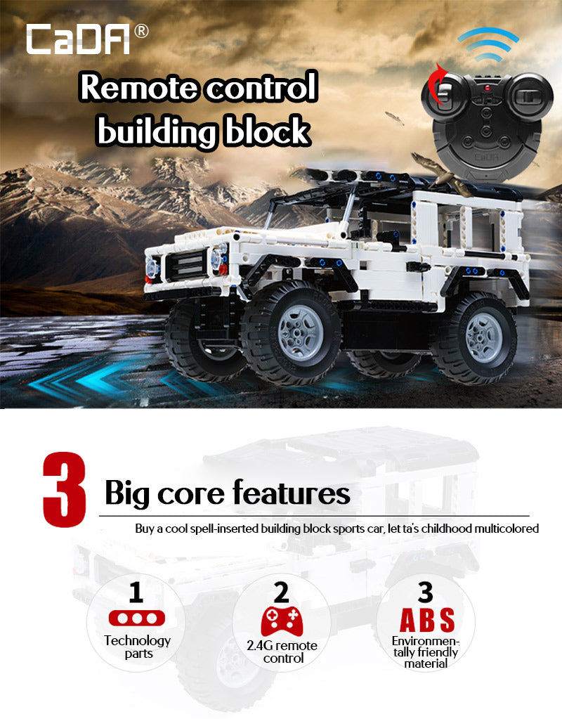 533Pcs Defender Remote Control SUV Car Building Blocks For RC Car Model