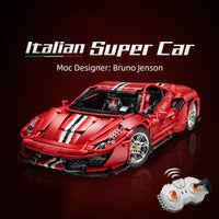 Thumbnail for 3187Pcs1:8 scale sports car For RC Building Blocks Car Model