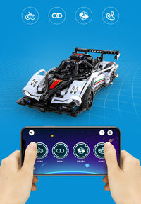 Thumbnail for 456Pcs LED Light High Speed  car For RC Building Blocks Car Model