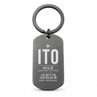 Thumbnail for Hilo International Airport ITO - Key Chain - Original Design - Black