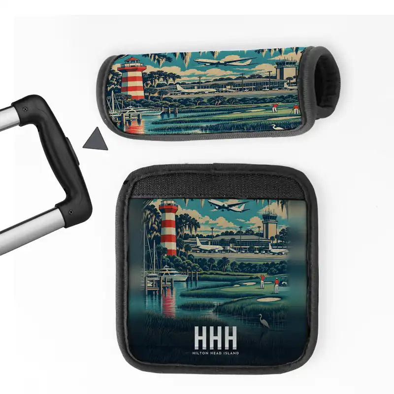 Hilton Head Island Airport (HHH) Luggage Handle Covers - 3D Full Print
