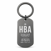 Thumbnail for Hobart Airport HBA - Key Chain - Original Design - Black