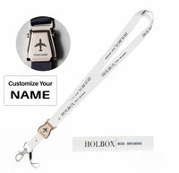 Thumbnail for Holbox City Series seat belt lanyard - white with name