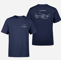 Thumbnail for How Planes Fly design on navy blue double side