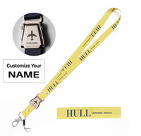 Thumbnail for Hull City Series seat belt lanyard - yellow with name