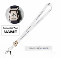 Thumbnail for Hurghada City Series seat belt lanyard - white with name