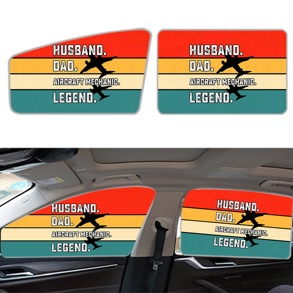 Husband & Dad & Aircraft Mechanic & Legend Designed Car Sun Shade (Side window)