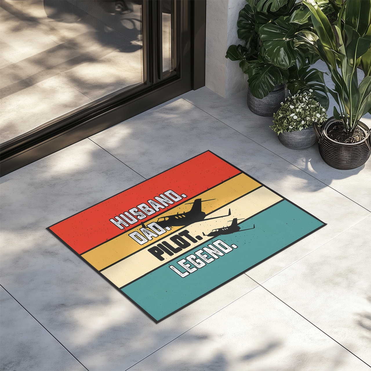 Husband & Dad & Pilot & Legend Designed Door Mats